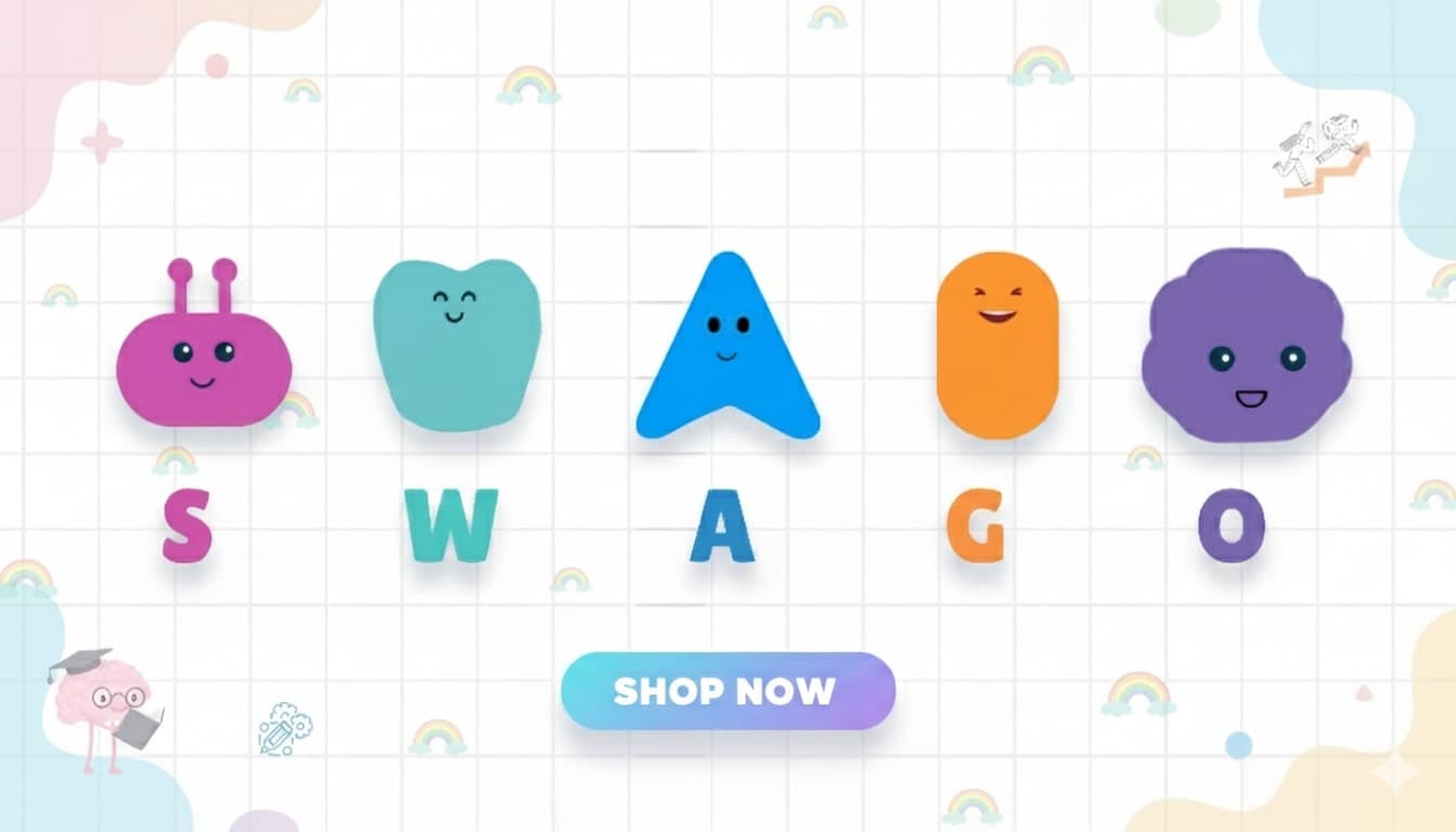 Promotional banner for Swago learning kits