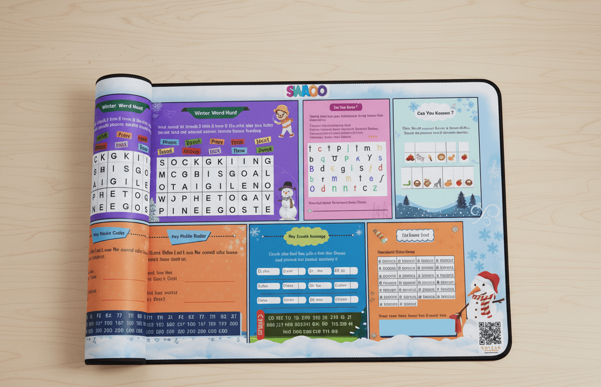 Swago Decode & Dine Mat for Kids – Fun Dining Mat with Coding Games & Puzzles to Solve While Eating | Helps Kids Learn Coding Basics | Ages 7+